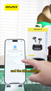 Awei T230 ANC Bluetooth Earphone with 6 Mics -52dB Noise Cancelling Wireless Earbuds Deep Bass Stereo Sounds