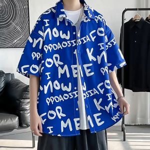 NEW WESTERN Oversized shirt half sleeve shirt High-quality fashion bargain shirts