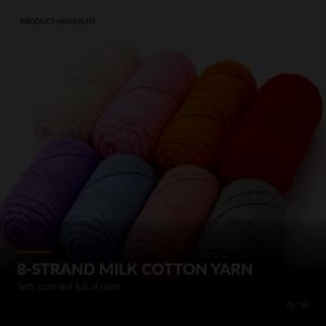 100g Pure Colour Lover Yarn Soft Milk Cotton Yarn Woolen Yarn 8 Ply Thread for Knitting Scarf Wool Handmade DIY Scarves Gift