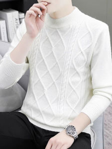 เสื้อสเวตเตอร์คอปกสูงครึ่งตัวสำหรับผู้ชาย ฤดูหนาว 2025 ใหม่ อบอุ่น ถัก นิตติ้ง เสื้อชั้นใน เสื้อผ้าเด็ก ผ้าขนสัตว์ แฟชั่น