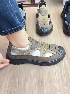 รองเท้าแตะชาย รองเท้าแตะผู้ชายรองเท้าแตะฤดูร้อนใหม่พักผ่อนชายหาดไม่ลื่นขับรถไปทำงานรองเท้าแตะกีฬาคู่วัตถุประสงค์