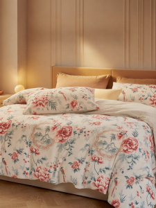 FUANNA (富安娜) | Bộ Đồ Chăn Ga Gối Bằng Vải Flannel Cotton