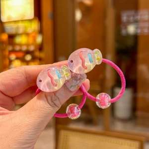 2 PCS Cute Colorful Flowers & Butterflies Elastic Hair Bands for Girls Childrens Hair Accessories Baby Headwear