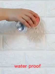 (PAKET 1 LEMBAR) Wallpaper Dinding Bata Foam 3D Modern Foam Batu Bata Wall Sticker Dinding 3D Foam