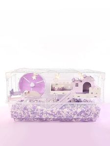 (Malaysia Stock) Bucatstate 62cm Hamster Cage Full Steel Cage Transparent Cage Base Hamster Cage Transparent Base Cage 布卡星62基笼 Sangkar Hamster Besar