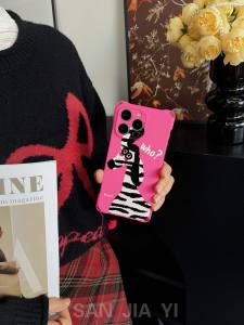 Cute Zebra Mate70Pro Mobile Phone Case with Lanyard Four Corner Cutouts Anti-Fall Compatible with  Huawei Nova13 Xiaomi15/14 Honor Magic7 Wrist OPPO Findx8