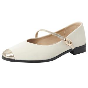 Josiny | Gold-headed Mary Jane Shoes Flattering Low Heel Spring Style