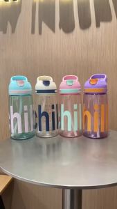 450ML Sports Water Bottle Leak Proof Colorful with Straw Drinking Kettle Healthy Plastic Portable School Cup Transparent Water