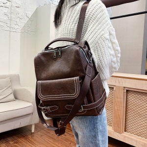 Túi Đeo Vai Nữ Dung Tích Lớn Phong Cách Mới 2024 Túi Học Sinh Thời Trang Đơn Giản Cổ Điển Túi Đựng Sách Mềm Chống Thấm Nước