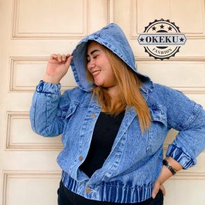 Jaket Hoodie Wanita Jumbo XXXL LD130 Jeans