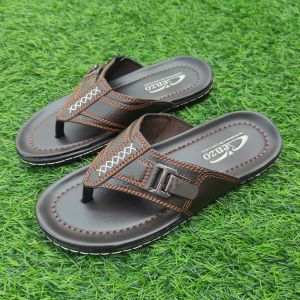 Sandal Jepit Pria Kulit Cenzo Original Kasual Kekinian Terbaru Full Embos Rapi Formal