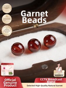 BAXIANGMENG | Natural Garnet Beaded Bracelet Fanta Color Gift for Mom