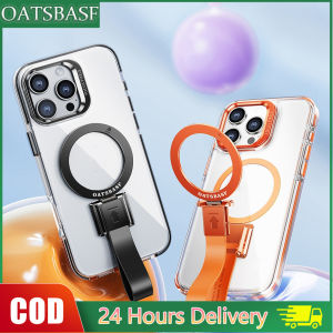 OATSBASF Magsafe Magnetic Anti-fall Phone Case With Lanyard Detachable Phone Ring For iPhone 16 Pro Max/16 Pro/ 16 Plus/16/15 Pro Max