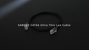 SAMZHE Slim Cat6A RJ45 Ethernet Cable High Speed 10Gbps 31AWG Network LAN Computer Patch Cable for PC & Gaming