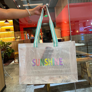 Large Capacity Waterproof Swimming Holiday Bag Fashion Handbag Single Shoulder Eco-friendly Shopping Bag Storage Transparent