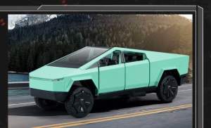 1:32 Tesla Cybertruck Pickup Alloy Car Model Sound and Light Pull Back Collection Diecast Vehicles