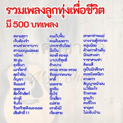 แฟลชไดร์ฟ MP3 ลูกทุ่งเพื่อชีวิต เพลงเพราะๆ ฮิตโดนใจ 500 กว่าบทเพลง