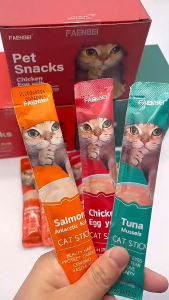60Pcs Cat Snack Cat Food Treats Cat Strip Fresh Wet Food Pack Liquid Nutrition Cats Big Kitten Snack