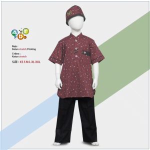 Baju Koko Anak Model Motif Lengan Pendek Terbaru Usia 2 - 12 Tahun Lengan Pendek By ABR