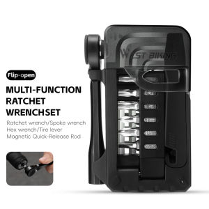 WEST BIKING Bộ cờ lê bánh cóc xe đạp xách tay cờ lê Allen dụng cụ sửa xe đạp Thanh cạy lốp tuốc nơ vít cờ lê dụng cụ bảo trì