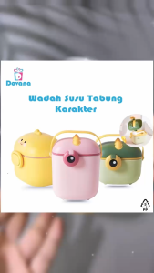 Dovana Wadah Susu Bayi Tabung Penyimpanan Snack Travel Baby Milk Karakter Dinosaur Duck Box