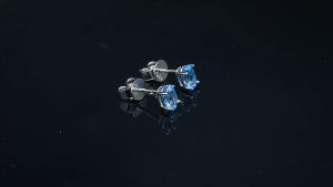 Oval 6x4 Genuine Blue Topaz Stud Earrings Solid 925 Sterling Silver Fine Elegant Gemstone Jewelry for Women Lady Girl Cute Birthday Gift
