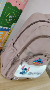 D1-6619 STITCH DESIGN Korea Backpack / 书包 / Beg Galas Sekolah ( Primary & Secondary Saiz 45 cm ) Backpack / 背包 /
