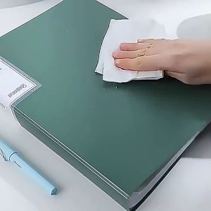 Clear Folder Long Clear Book Long Size Display Book Black 30/60/80/100 Pages File Organizer 35X23CM