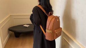 Balo Da Thời Trang Balô da Lv Da Pu Cao Cấp Balo mc Cặp Đi Học Đi Chơi Balo Đựng Laptop 14 Inch CATTIE CB046