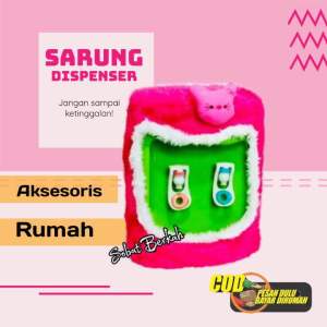 Sarung dispenser galon motif pita bulu rasfur