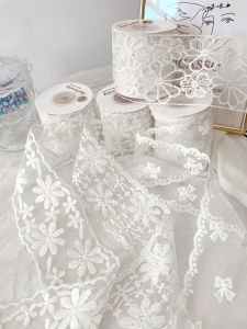 Handmade Lace Fabric Trim: DIY Butterfly Knot Hair Accessory & Skirt Decoration Material