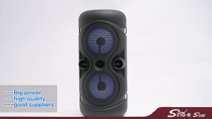 ZQS 4259 Dual 4" 12W Bluetooth Speaker Super Bass KTV Karaoke Trolley Wireless Speaker with LED MIC