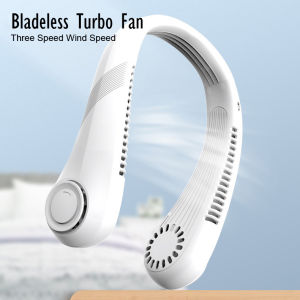 Today Market Neck Fan portable Hands Free Turbine Bladeless Electric Fan USB Rechargeable 3 Speeds Neck Hanging Sport Fan Wearable Neck Cooling Fan