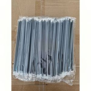 250 Pcs Sedotan Hitam Steril 6mm x 20cm Sedotan Kopi Hitam Runcing Sedotan Lancip