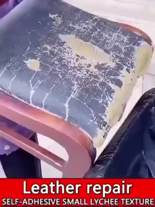 Kulit Kursi Sofa Tempel Perekat Ukuran 100 x 137 cm Sticker Stiker Leather Sintetis Repair Berkualitas Import Untuk Pelapis Perbaikan Penambal Lubang Sobek Sopa Ruang Tamu Jok Mobil Motor dan Furniture Berlubang Tahan Air Perekat Meteran 1 Roll