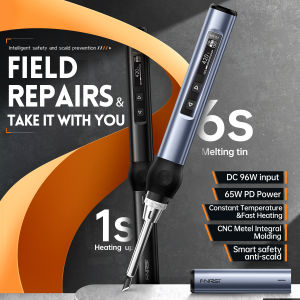 FNIRSI HS-01 Adjustable Temperature Soldering Iron DC 24V 80-420℃ Welding Solder Rework Station PD 65W Portable Repair Tool
