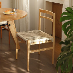 MU FENG ZHI NAN | Makeup Stool for Dressing Table Solid Wood with Backrest