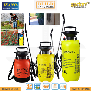 3L / 5L / 8L Pressure Garden Sprayer Water Pump Portable Spray Penyembur Pam Baja Air Botol Spray Bunga 花泵 (Random Colour) ISANO/Rockey