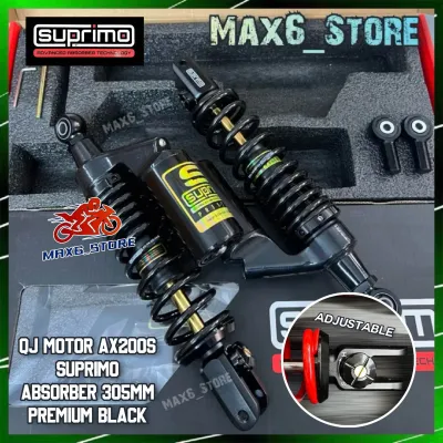 QJ MOTOR AX200S 285MM 305MM ABSORBER HYPERTECH SUPERFLY SUPRIMO REBOUND ADJUSTABLE AX200 LOWER MONO SHOCK LOWERED 315MM ORI ADJUST SOFTER