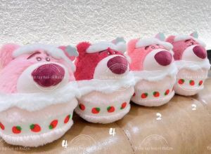 Móc khoá Phụ Kiện Túi Xách Hình Gấu Bánh kem Dâu Lotso Siêu Dễ Thương Siêu Cute Lông Mịn Màu Hồng Cực Iu