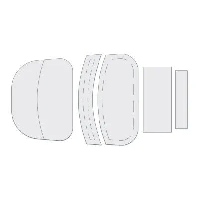 YOMDID 5pcs Quilting Template for Makeup Bags Portable Storage Bag Sewing Templates Tools for Making Handmade Storage Bags