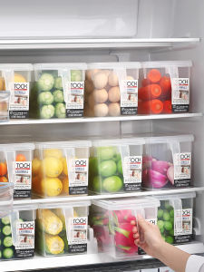 Plastic Food Storage Box with Handle Fruits And Vegetables Refrigerator Special Storage Box Freshness Preservation Container
