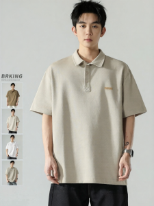 Wood soon | Spring Summer Japanese Style Casual Loose Collared T-shirt