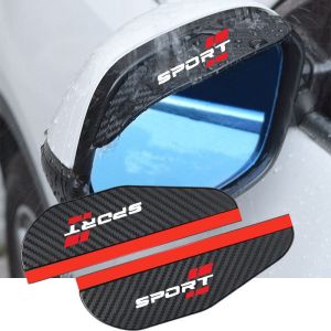 A Pair Of Rain Eyebrow Decoration Sun Visors For Car Exterior Rearview MirrorsEasy To InstallSuitable For All Vehicle Models