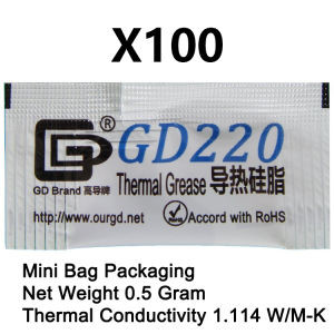 Hot Sale 100Pcs 0.5g GD Series Thermal Grease Paste GD900 MB05 Heat Sink Compound For CPU GPU Desktop Computer Cooling Mini Pack