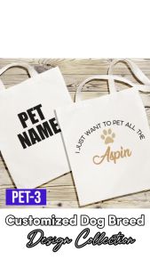 Transfer it Poly Canvas Bag Customizable Dog Breed With Name Of your Dog Perfect For Daily Use Bag