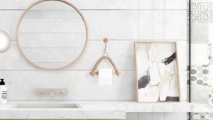 Wooden Boho Rustic Tissue Holder & Paper Roll Towel Rack: A Stylish Addition to Your Bathroom