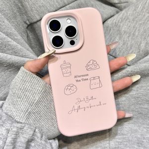 Anti-Fall Protective Case for iPhone 17 pro Max Apple 14 15 16 pro Women Full Cover 13 Shockproof Silicone Matte Liquid Soft Glue