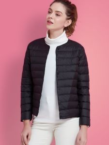 New Lightweight round Neck Cotton Jacket Womens Warm Short V-Neck Inner Wear Sleeveless Thin Outerwear Cotton Coat