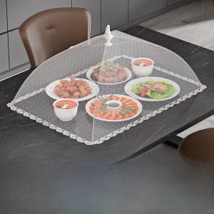Foldable Fly Proof Food Cover Kitchen Tablecloth Restaurant Grade Dustproof Cover Pure Color Japanese Style Home Storage Essential